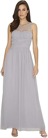 little mistress grey embellished maxi dress