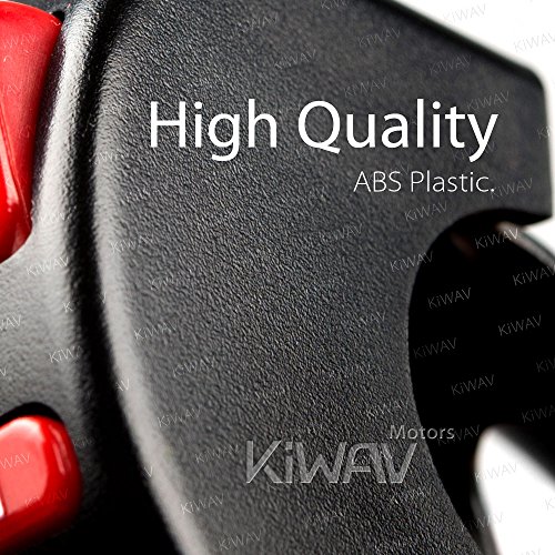 KiWAV black engine switch on/off 12v DC electrical motorcycle scooter atv fit 7/8" handlebar