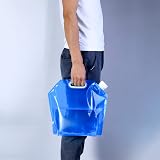 Yibaijia 5L Collapsible Water Container 4 Pack Outdoor Car Water Carrier Blue view 5