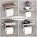 Sumnacon Stainless Steel Bathroom Tissue Holder with Mobile Phone Storage Shelf - Wall Mount Wipes Holder/Dual Paper Towel Dispenser/Hooks/Tower (Thin)