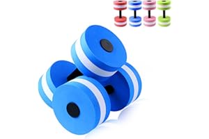 PAPABA 2pcs Water Weights, Resistance Dumbbells For Water Exercise Aerobics Equipment Eva Foam Pool Weights Suitable For Exercise And Weight Loss