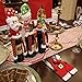 WEWILL 3 PCS Christmas Santa Elk Snowman Wine Bottle Cover 3D Sweater Design Set of 3 Xmas Home Party Decoration for Family, 14 inch