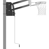 Spalding U-Turn&reg; Basketball Backboard Lift System | Adapts to Fit 4" Square Pole or 3.5" Round Pole | Adjustable Height
