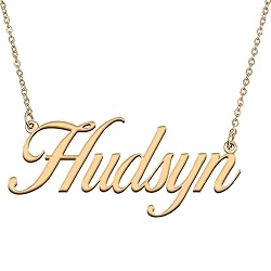 HUAN XUN Customized Custom Simple Any Name Necklace