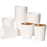 RACETOP 1000 pack 8 oz Paper Coffee Cups Disposable, Hot Coffee Cups 8oz, Office Coffee Cup (8 oz 1000 pack) (white, 1000)