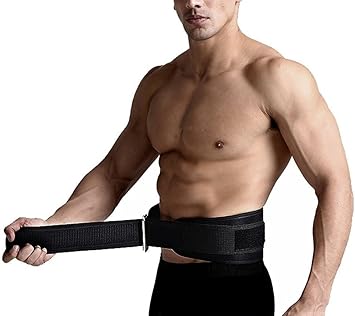 Amazon Good Style ウエイトトレーニング用ベルト 超軽量の150グラム ブラック 持ち運びに便利 スクワット デッドリフト ベンチプレスに Dokidoki トレーニングベルト