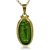Greek Aphrodite Intaglio Glass Necklace | 925 Sterling Silver | Goddess Venus Intaglio Pendant | Ancient Intaglio Glass Jewelry by Pellada