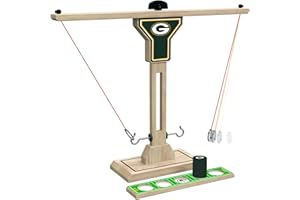Wild Sports NFL Wooden Ring Swing Battle - Head-to-Head Ring Toss Hook & Ring Game for NFL Fans