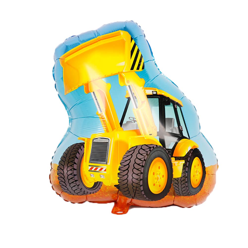 ballonfritz® Excavator Balloon – XXL Wheel Loader Balloon 90 x 70 x 25 cm as a Birthday Gift, Party Decoration or Surprise for Children's Birthday Parties