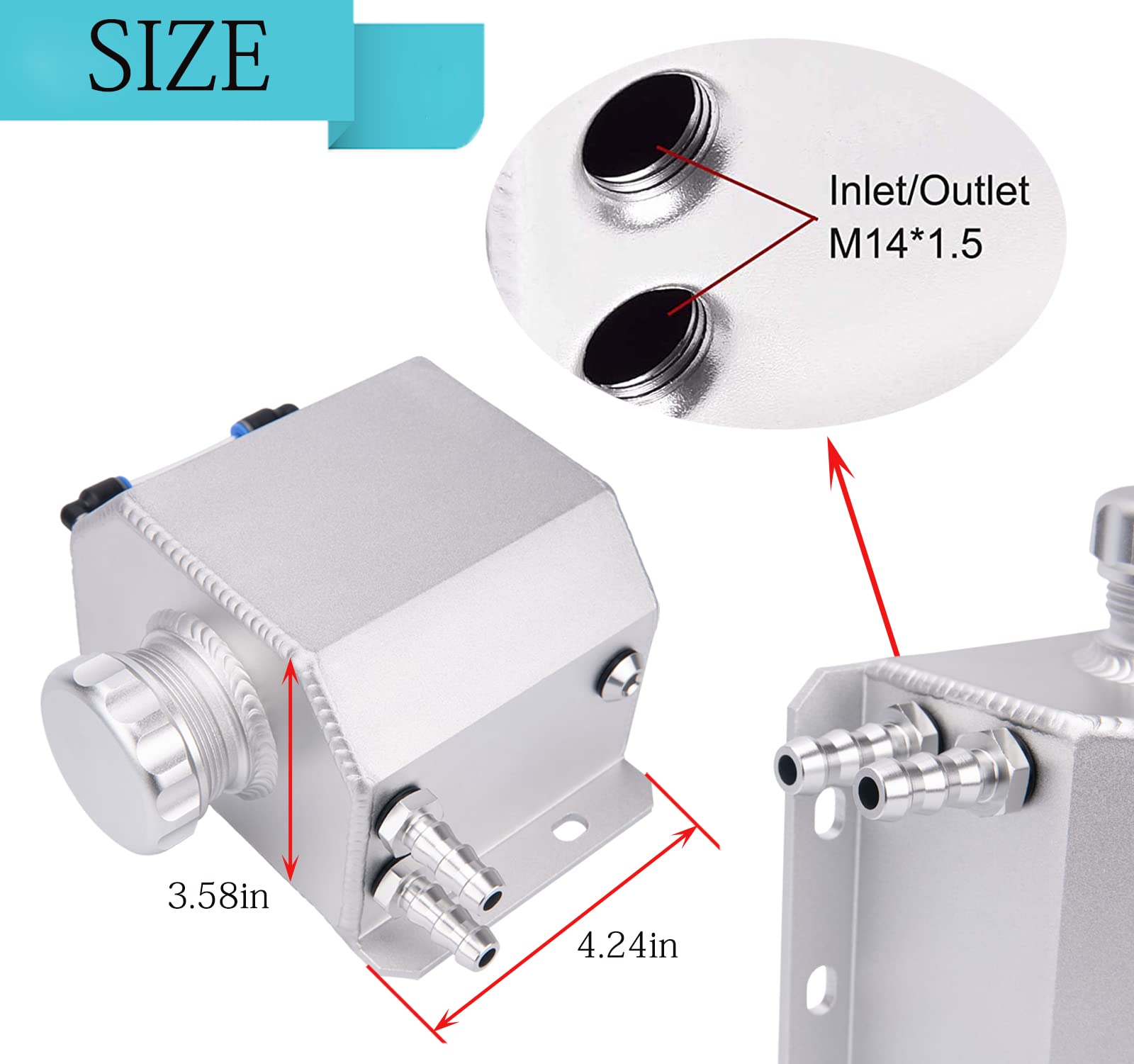 Mua Coolant Reservoir Tank 1L Universal Coolant Overflow Tank, Overflow ...