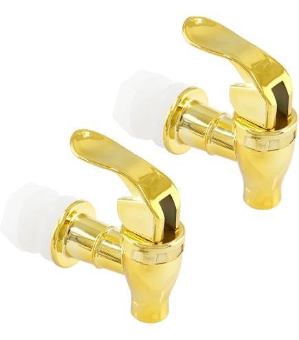 Spigot For Beverage Dispenser, 2 Pack Gold Spout For