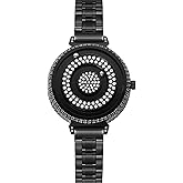 EUTOUR Watches for Women Stainless Steel Magnetic Watch Quartz Watch Business Casual Fashion Wrist Watches Stainless Steel Strap Balck Watches Ladies 36mm