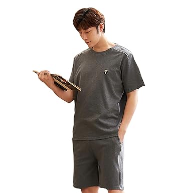 Amazon メンズパジャマ ルームウェア 男性 夏 綿100 半袖 短ズボン