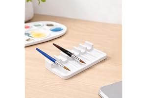 6 Slots Paint Brush Rest Holder – Portable Durable Brush Holder Caddy, Easy to Clean Artist Tool Organizer for Painting Art A