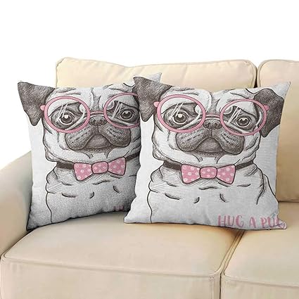 Amazoncom Pugsquare Body Pillowcase Cute Pet Dog With
