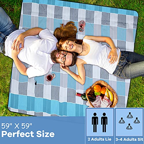 ZOMAKE Picnic Blanket Mat WaterResistant Sandproof Extra Large, Outdoor Blanket with Waterproof