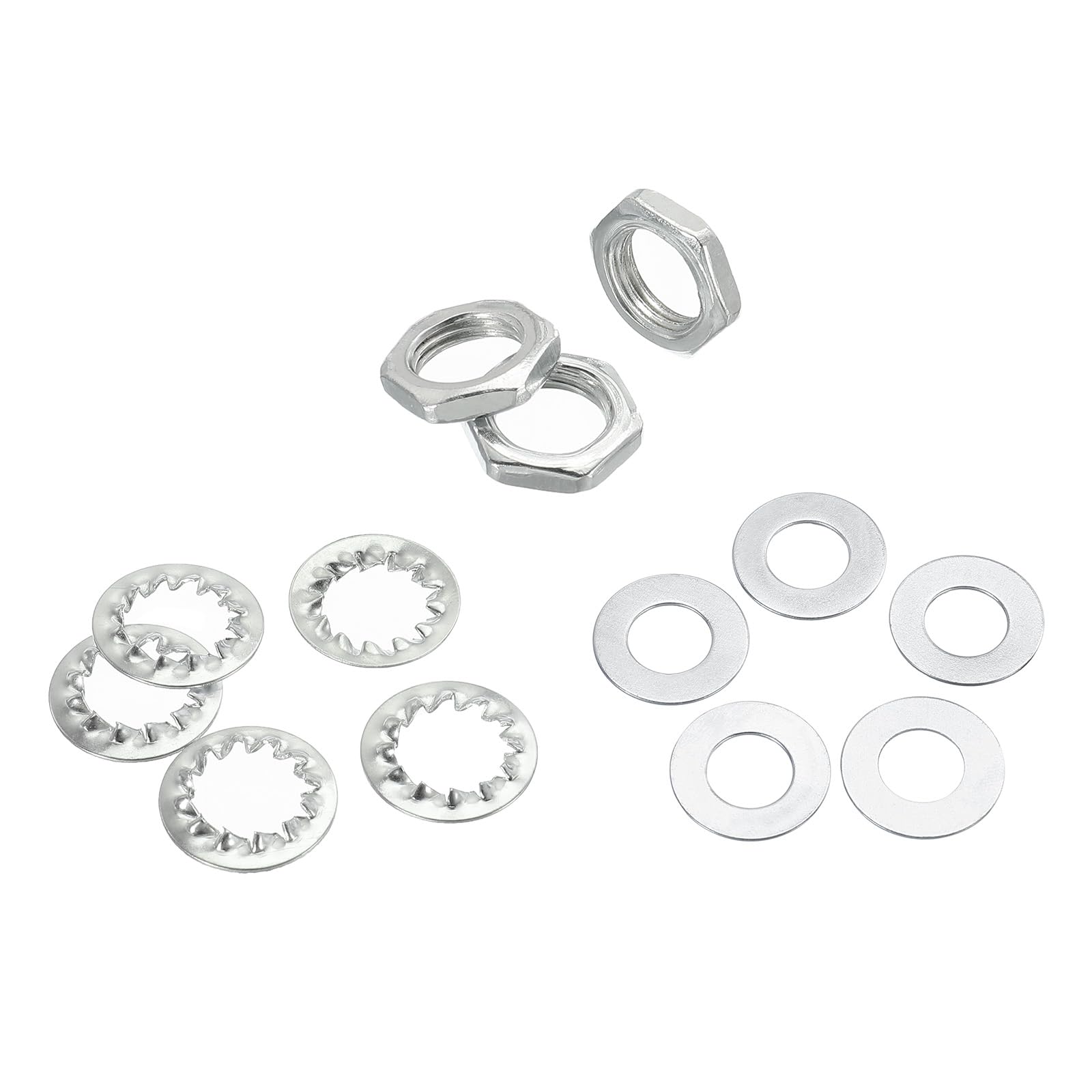 YOKIVE 360 Pack Lamp Tubes Thread Nuts, M10 Screws Threaded Hexagon Nuts Fastener with Washers, Great for Ceiling Lights DIY Projects