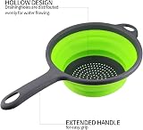 Xiaomoyu 2 Pcs Collapsible Colander with Handle Silicone Drain Basket view 4