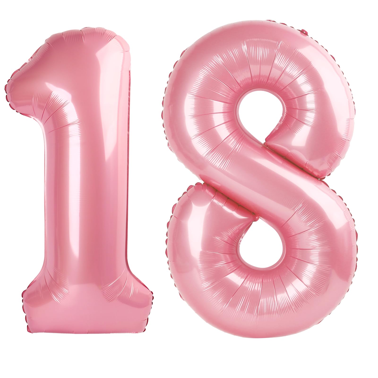 40 Inch Pearlescent Pink Number 18 Balloon Number 18 Balloon 40 Inch, 18th Birthday Party Decorations for Boy or Girl Huge Mylar Anniversary Party Supplies