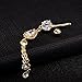 Lisli Rhinestone Stainless Steel Crystal Belly Button Rings Dangle Navel Body Piercing Jewelry