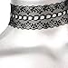 Twilight's Fancy Wide Scalloped Galoon Black Lace Choker Necklace -- Size Small