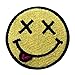 Smiley Smile Happy Face Embroidered Badge Iron On Sew On Patch
