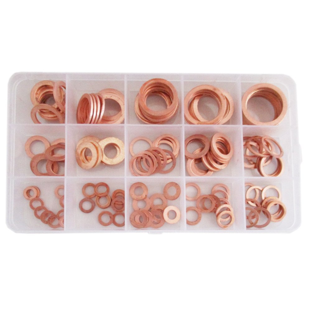 （なないろ館）銅リング 銅クラッシュ ワッシャー 密封リング シールガスケット パッキン (150pcs) の商品画像