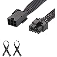 J&D PCIe 6 to 8 Pin Power Adapter (2 Pack), 12 inch PCI Express Adapter Cable