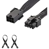 J&amp;D PCIe 6 to 8 Pin Power Adapter (2 Pack), 12 inch PCI Express Adapter Cable