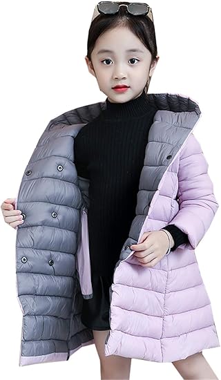 イダク キッズ ライト 子どもダウンジャケット 軽量 防寒 女の子 可愛い 通学 ダウンコート コート ジャケット 通販 Amazon