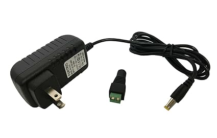 FORTRIC US Plug DC 12V 1.5A Switching Power Supply Adapter with Cable Cord for AC 100-240V Black Transformer