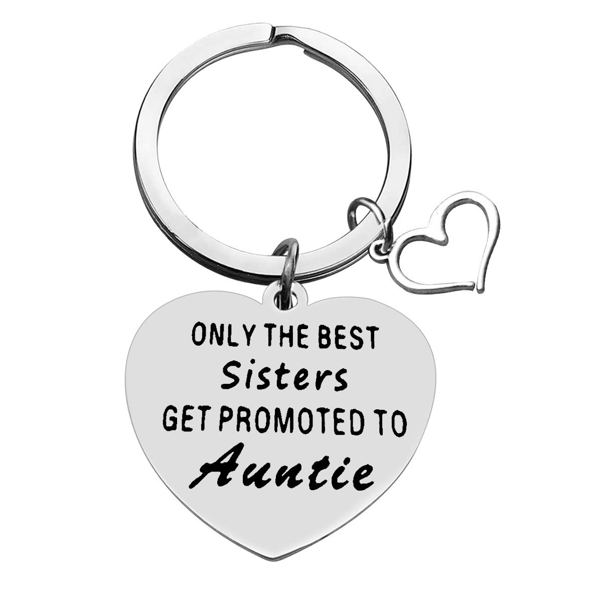 Sister Keychain Sister Gift from Sister New Aunt Gift Aunt to be Gift New Auntie Gift Sister Valentines Christmas Birthday Gift Only The Best Sisters Get Promoted to Auntie Keyring Expecting Aunt Gift