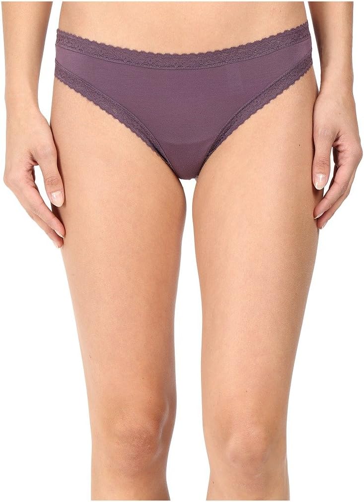 Yummie Nash Micro Modal Tanga de Encaje cómodo para Mujer, Violeta