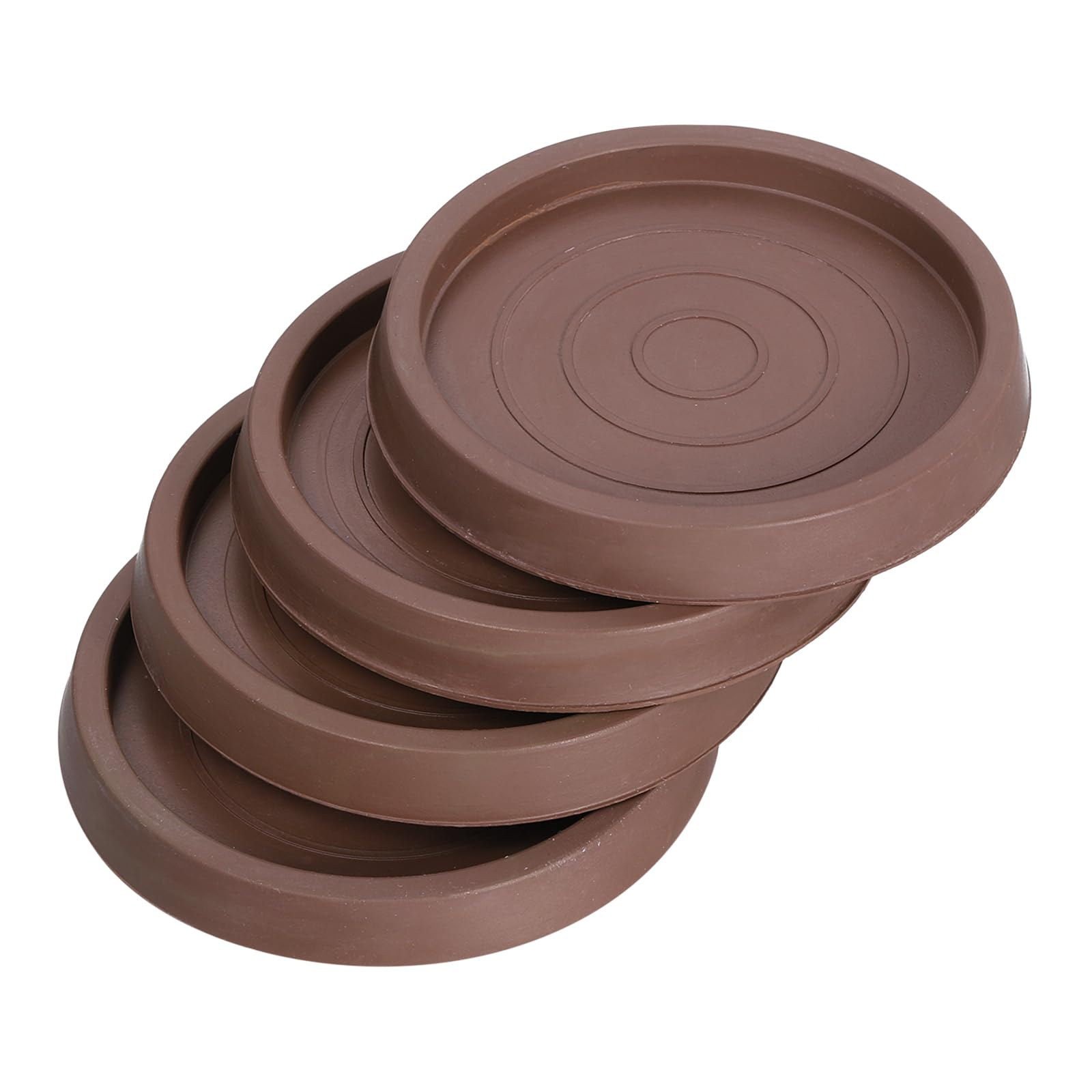 uxcell Chair Leg Floor Protectors, 4Pcs 2.5" - Rubber Round Non-Slip Furniture Pads, Anti-Slip Furniture Pads for Hardwood Floors, Couch, Bed Stopper (Brown)