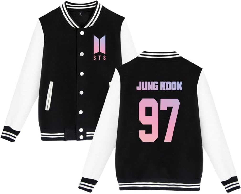 Kpop BTS Love Yourself Her Baseball Jacket Uniform Suga Jin Jimin Jung Kook Sweatshirt Sweater Coat