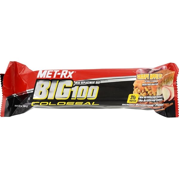 MET-RX COLOSSAL BAR,CRISPY APPLE, 100 GRM CASE_12