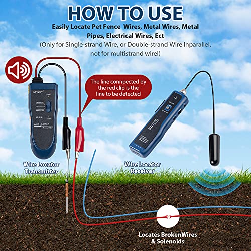 Underground Wire Locator, Cable Tester for Locate Wires, Cable Tester