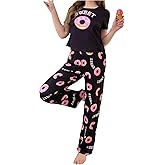 WDIRARA Women's 2 Piece Cute Sleepwear Cow Print Pajama Set Short Sleeve Tee and Drawstring Pants Sets