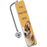 Corgi Dog Bookmark, Cute Corgi Gifts for Corgi Lovers, Valentine’s Day Bookmark Gifts for Dog Lovers Women Men, Bookish Reading Accessories for Teen Boys Girls, Birthday Gifts