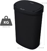 NETTA 50L Sensor Bin Kitchen Touch Free Infrared Lid Black view 7
