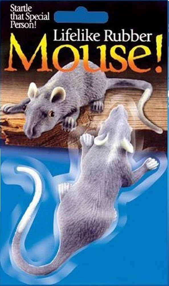 Rubber Mouse Lifelike, 12 Pack