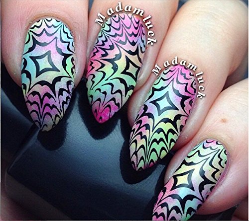 PUEEN Nail Art Stamping Plate Celebration Collection - FIREWORKS FESTIVAL - NEW INVENTION Super Size All You Can Stamp Full Size Stamping Image Plates Manicure DIY (Infinite Images With Your Creativity)-BH000435