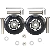 Luggage Repair Kit Luggage Wheel Replacement Kit - 80mm X 24mm Wheels With Axles & Tools For Suitcase Repair Inline Skate Wheels