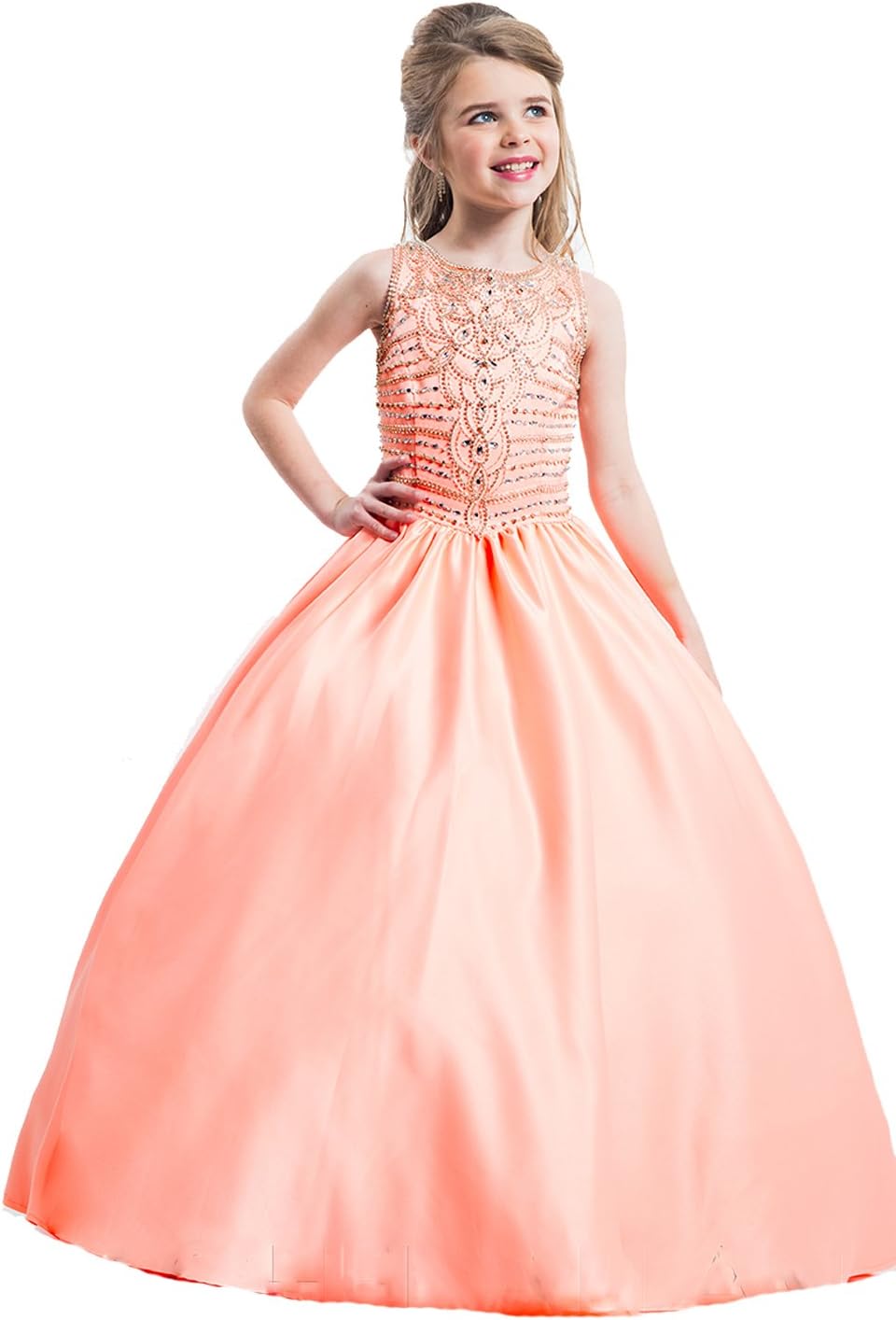 TuanYuan Girls Royal Ball Party Gowns Crystal Long Pageant Dresses