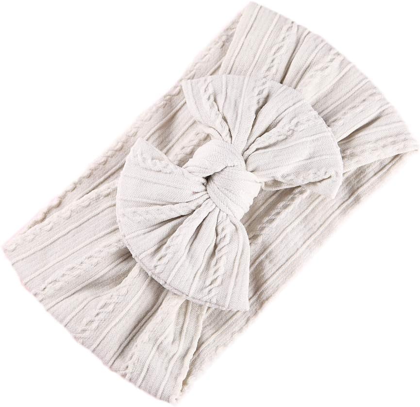 DANMY Baby Girl Nylon Headbands Newborn Infant Toddler Hairbands and Bows Child Hair Accessories (Nylon Bow 31 (6pcs))