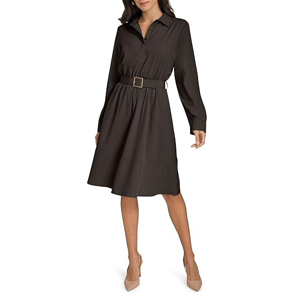 Calvin Klein Women's Long Sleeve Mock Wrap Sweater Dress, Aubergine Solid,  Large at Amazon Women's Clothing store