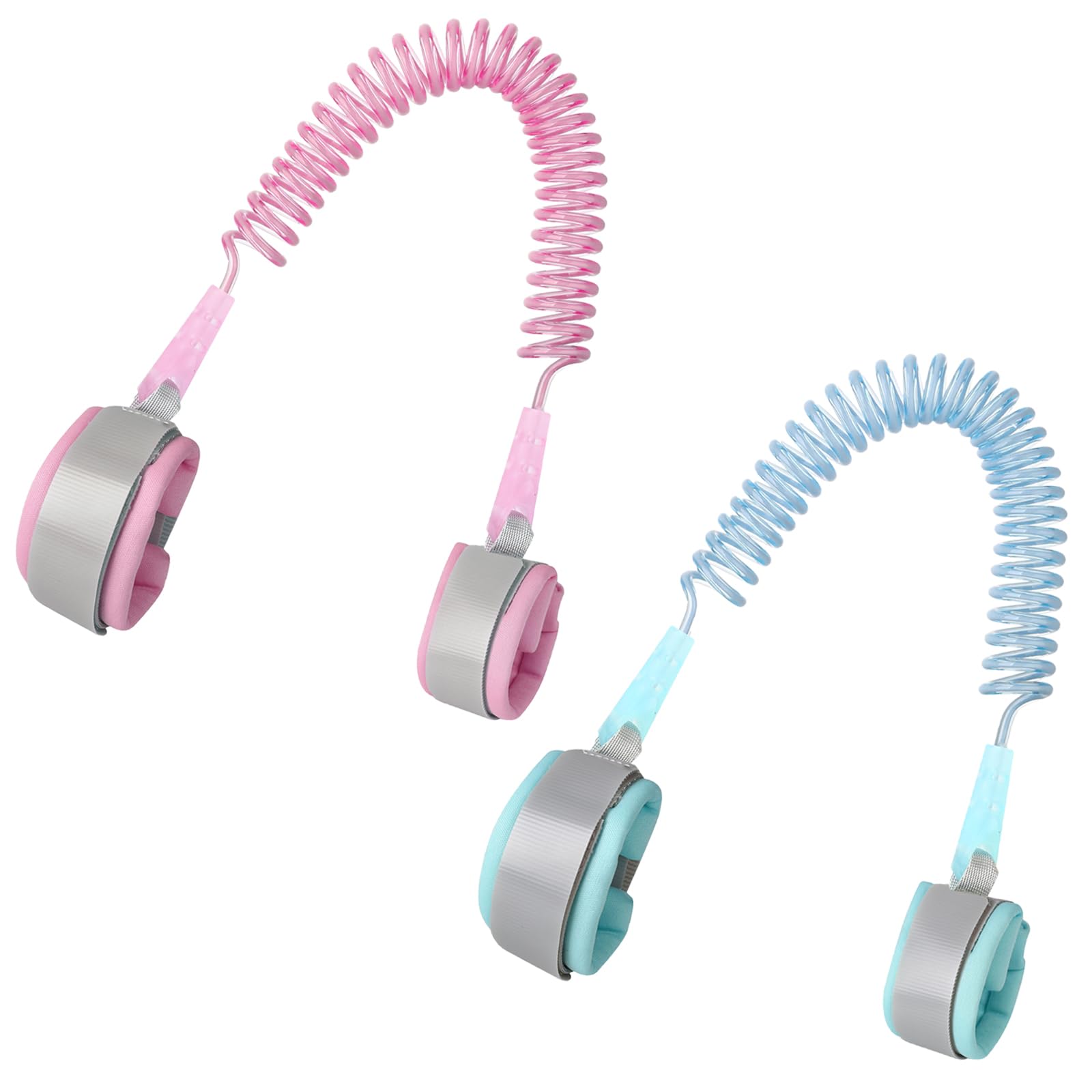 2 Pack Anti Lost Safety Wrist Link Belt,Comfortable and Breathable Wristband 1.5M Baby Safety Wrist Link Belt Walking Hand Belt Strap Leash Wire Rope