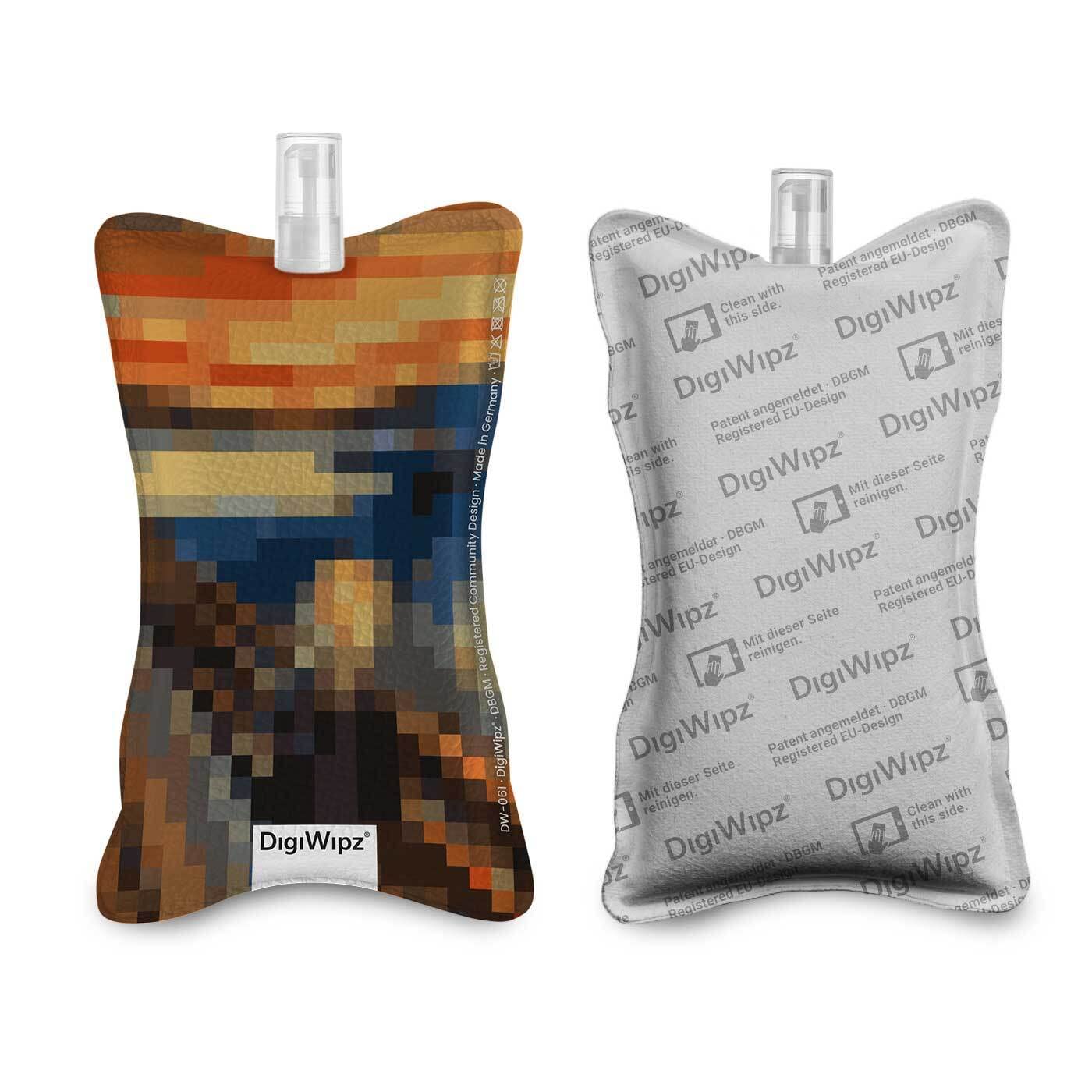 DigiWipz® The ingenious 2-in-1 display cleaner (Screamix) - screen cleaner for displays and touchscreens - screen cleaner microfibre sponge with integrated sprayer