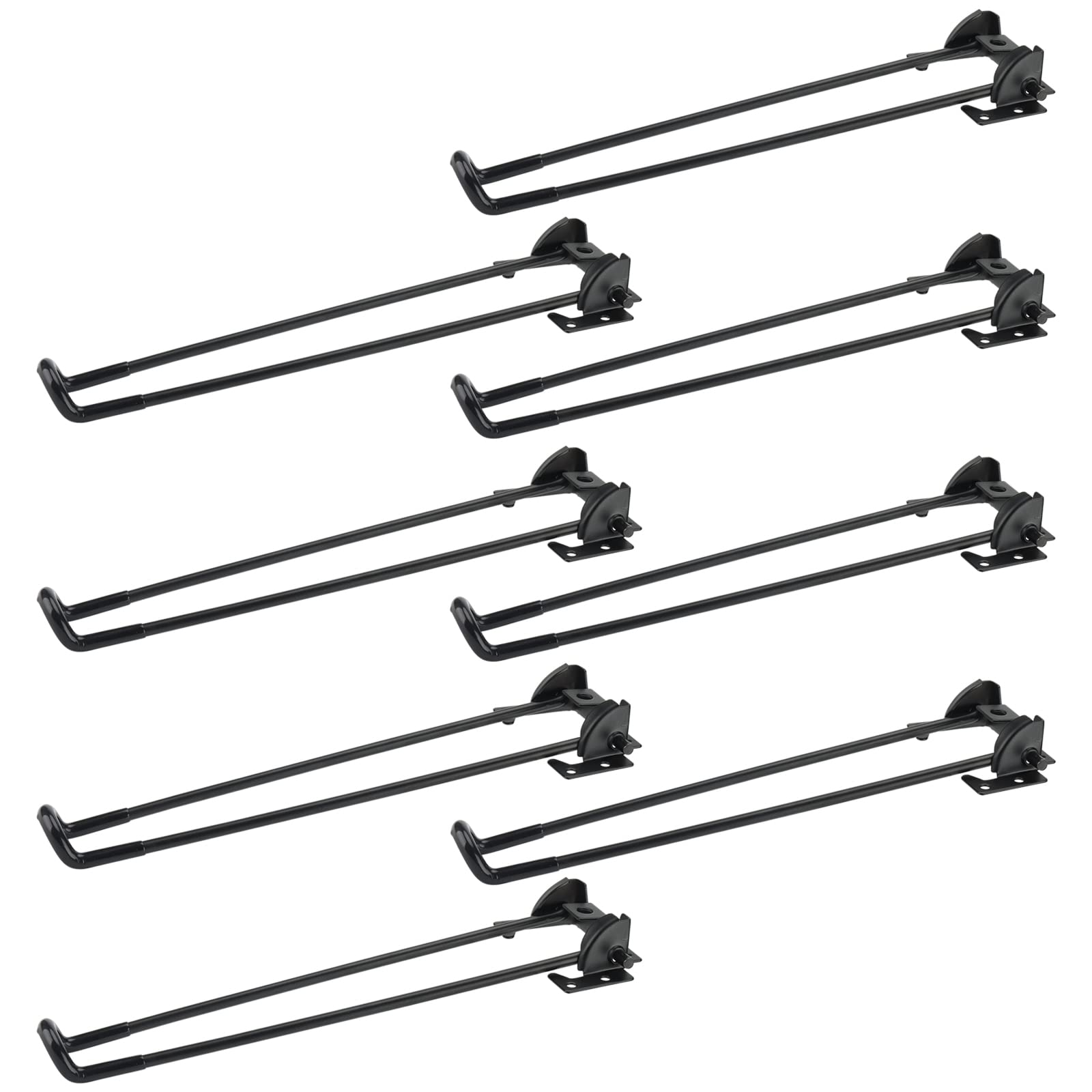 MUKCHAP 8 PCS 12 Inch Folding Hairpin Legs, 32cm Metal Pin Furniture Legs with Protect Feet for Coffee Table, DIY Desk, Nightstand, Black