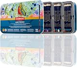 Derwent Inktense Pencils 100 Colour Set in Tin Permanent Watercolour Pencils